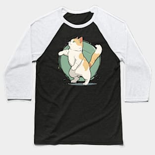 Cat Playing - Happy Funny Cat Baseball T-Shirt